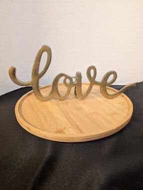 Vintage Retro Brass Love Word Art Object Decorative Display Home Decor Accent